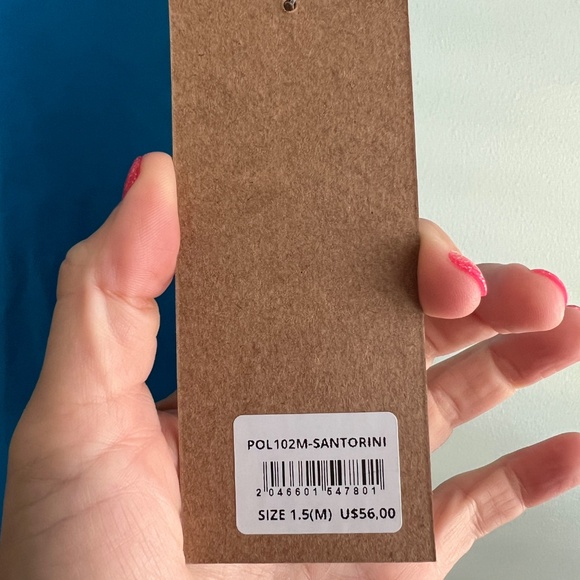 Dona Jo Sleeveless Collared Athletic Tank Top “Santorini” Blue NWT Size Medium - Picture 4 of 4